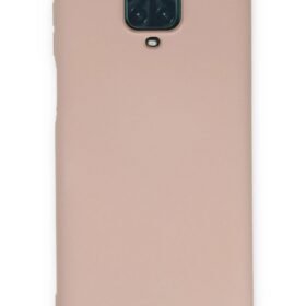 Xiaomi Redmi Note 9 Pro Kılıf Nano içi Kadife Silikon - Pudra-(5796)