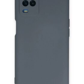 Oppo A54 4G Kılıf Nano içi Kadife Silikon - Gri-(5796)