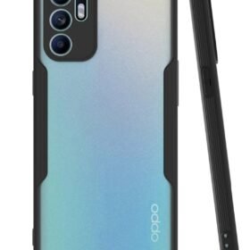 Oppo Reno 6 Kılıf Platin Silikon - Siyah-(5796)