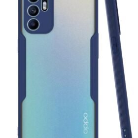 Oppo Reno 6 Kılıf Platin Silikon - Lacivert-(5796)
