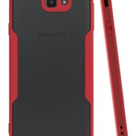 Samsung Galaxy J7 Prime Kılıf Platin Silikon - Kırmızı-(5796)