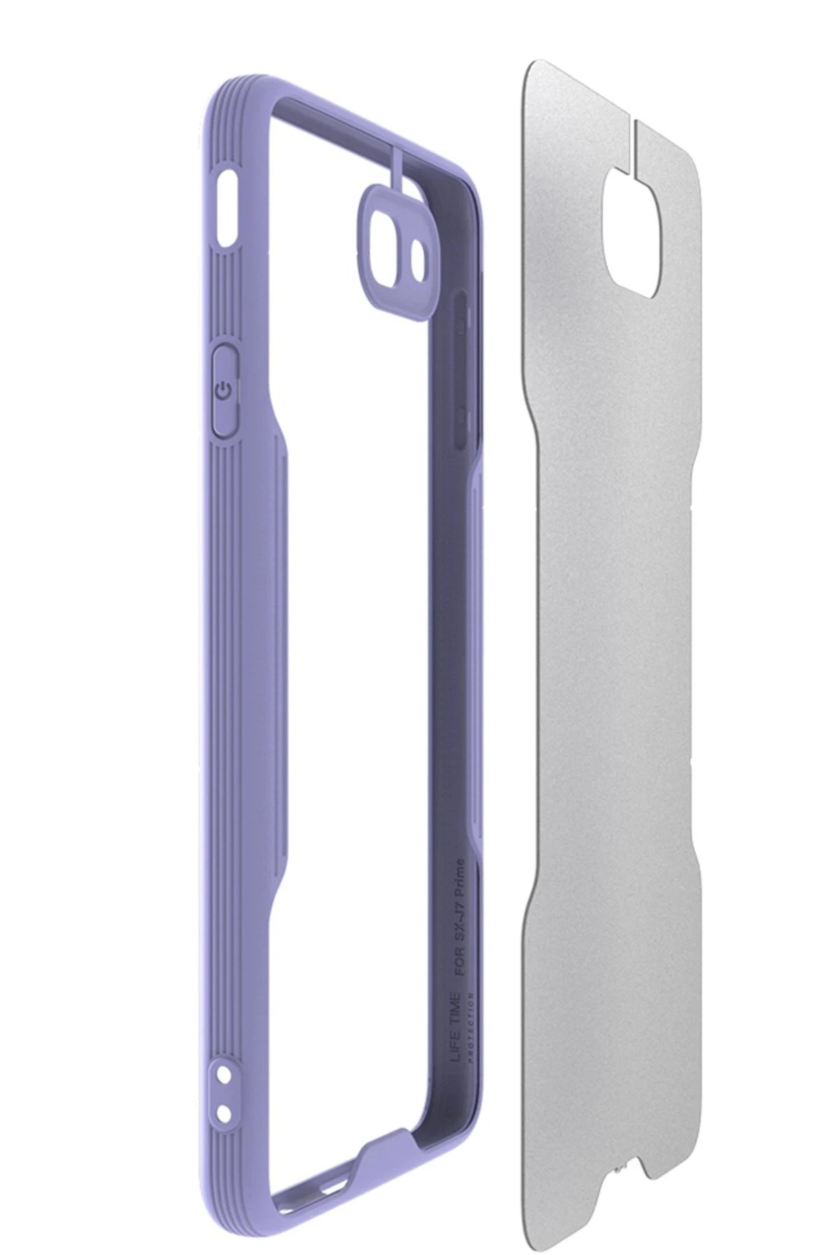 Samsung Galaxy J7 Prime Kılıf Platin Silikon - Kırmızı-(5796) - Görsel 2