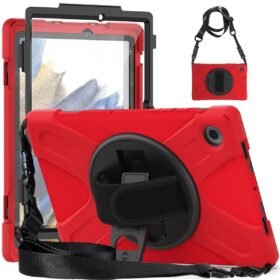 Samsung Galaxy X200 Tab A8 10.5 Kılıf Amazing Tablet Kapak - Kırmızı-(5796)