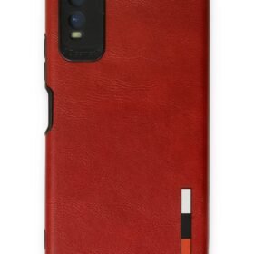 Vivo Y11S Kılıf Loop Deri Silikon - Kırmızı-(5796)