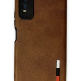 Vivo Y11S Kılıf Loop Deri Silikon - Kahverengi-(5796)