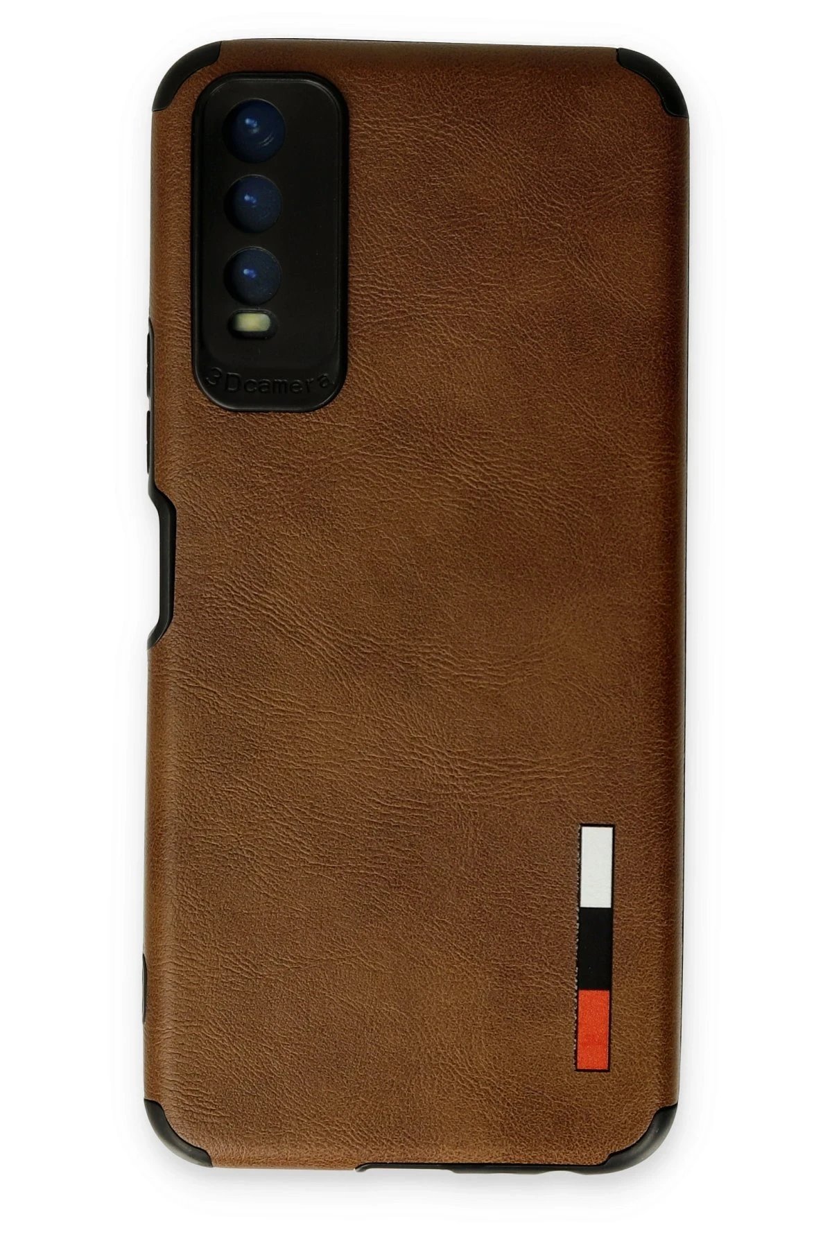 Vivo Y11S Kılıf Loop Deri Silikon - Kahverengi-(5796)