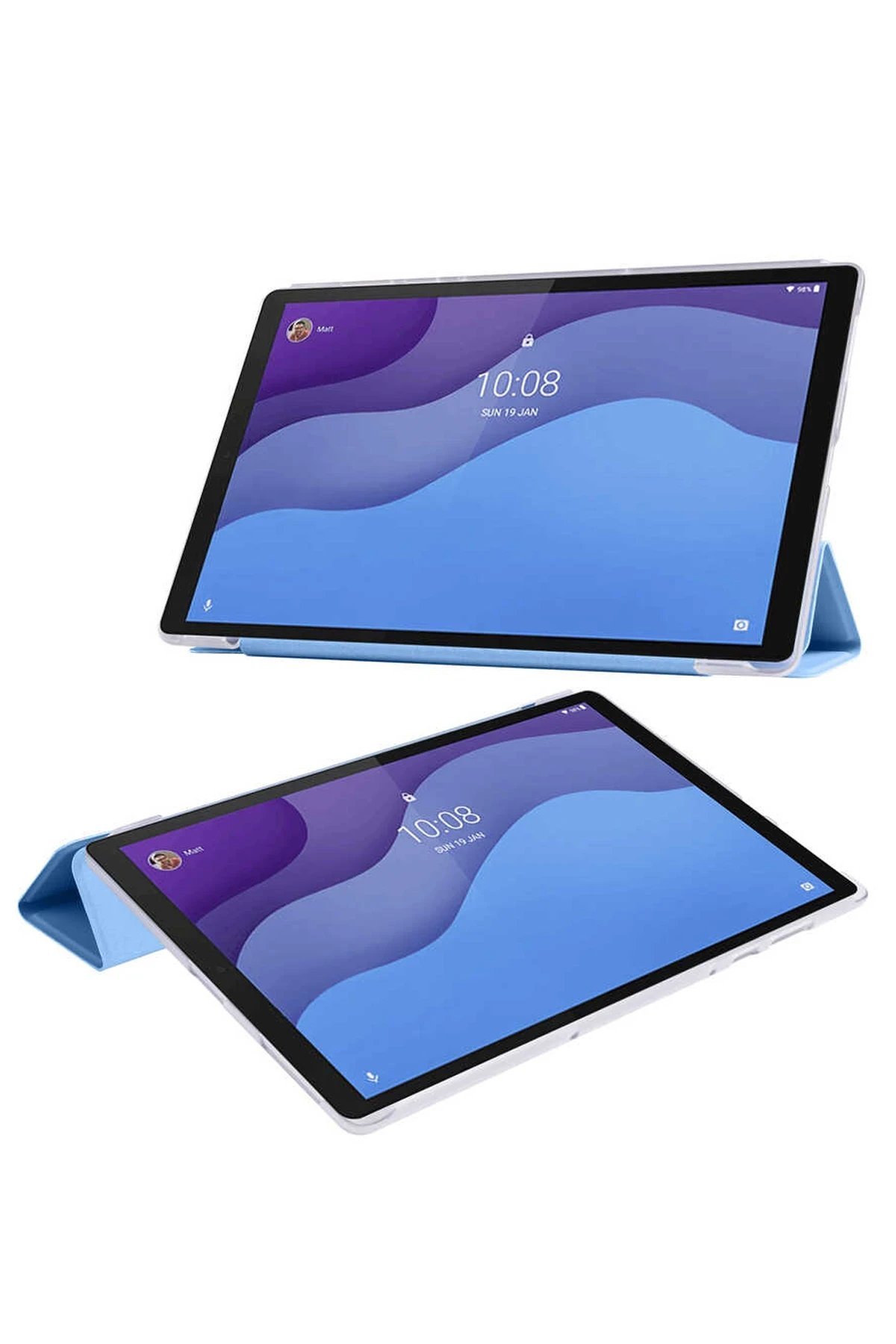 Lenovo M10 HD X306F Kılıf Tablet Smart Kılıf - Mavi-(5796) - Görsel 2
