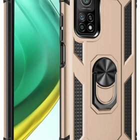 Xiaomi Mi 10T Pro Kılıf Sofya Yüzüklü Silikon Kapak - Gold-(5796)