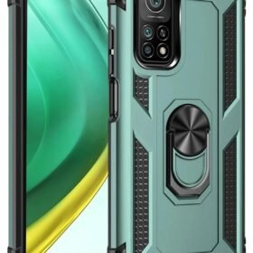 Xiaomi Mi 10T Pro Kılıf Sofya Yüzüklü Silikon Kapak - Yeşil-(5796)