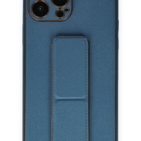 iPhone 13 Pro Kılıf Coco Deri Standlı Kapak - Açık Mavi-(5796)