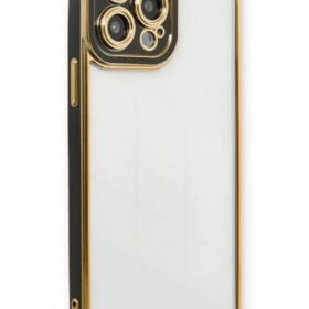 iPhone 13 Pro Kılıf Liva Lens Silikon - Siyah-(5796)