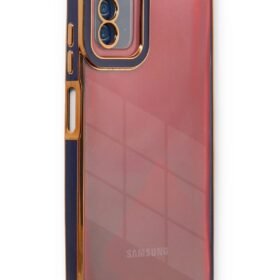 Samsung Galaxy A03S Kılıf Liva Lens Silikon - Mavi-(5796)