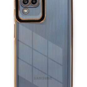 Samsung Galaxy A22 Kılıf Liva Lens Silikon - Siyah-(5796)