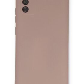Samsung Galaxy A03S Kılıf Nano içi Kadife Silikon - Pudra-(5796)