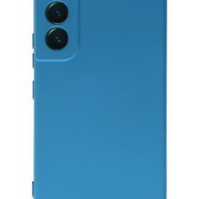 Samsung Galaxy S22 Plus Kılıf Nano içi Kadife Silikon - Mavi-(5796)