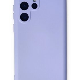 Samsung Galaxy S22 Ultra Kılıf Nano içi Kadife Silikon - Lila-(5796)