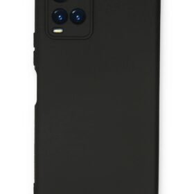 Vivo Y21S Kılıf Nano içi Kadife Silikon - Siyah-(5796)