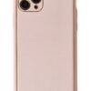 iPhone 11 Pro Kılıf Coco Deri Silikon Kapak - Pudra-(5796)