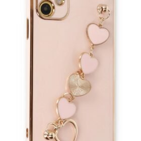 iPhone 12 Kılıf Esila Silikon - Pudra-(5796)