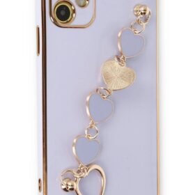 iPhone 12 Kılıf Esila Silikon - Lila-(5796)