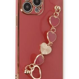 iPhone 13 Pro Max Kılıf Esila Silikon - Kırmızı-(5796)