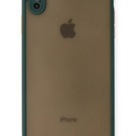 iPhone XS Max Kılıf Montreal Silikon Kapak - Yeşil-(5796)