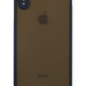 iPhone XS Max Kılıf Montreal Silikon Kapak - Lacivert-(5796)
