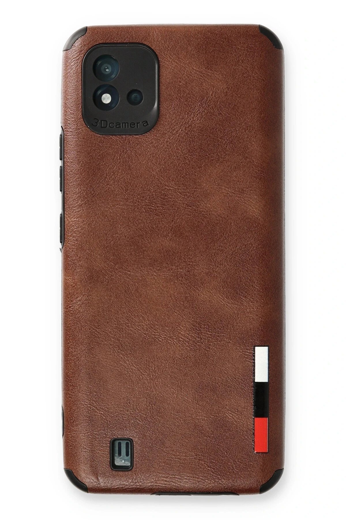 Realme C11 2021 Kılıf Loop Deri Silikon - Kahverengi-(5796)