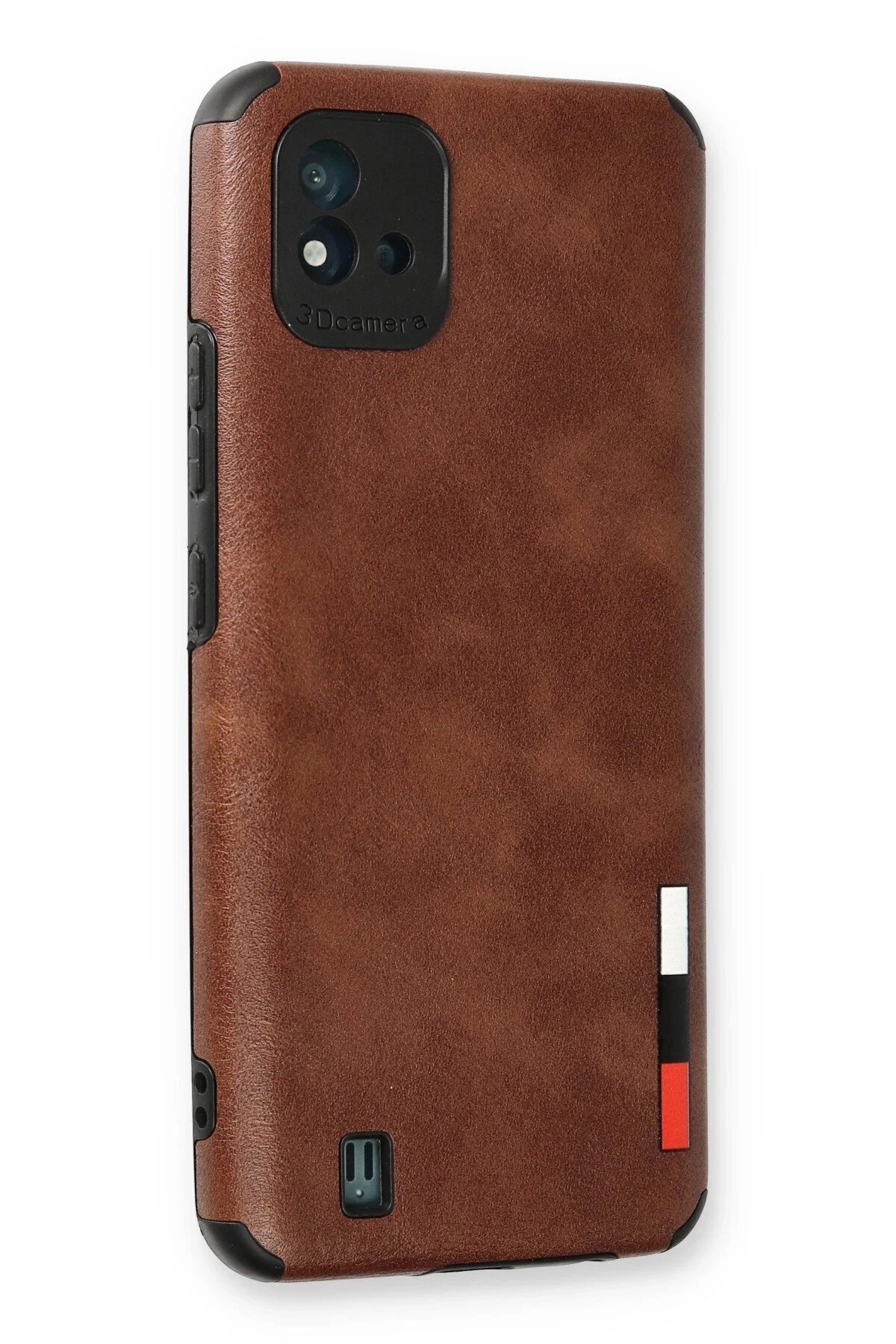 Realme C11 2021 Kılıf Loop Deri Silikon - Kahverengi-(5796) - Görsel 2