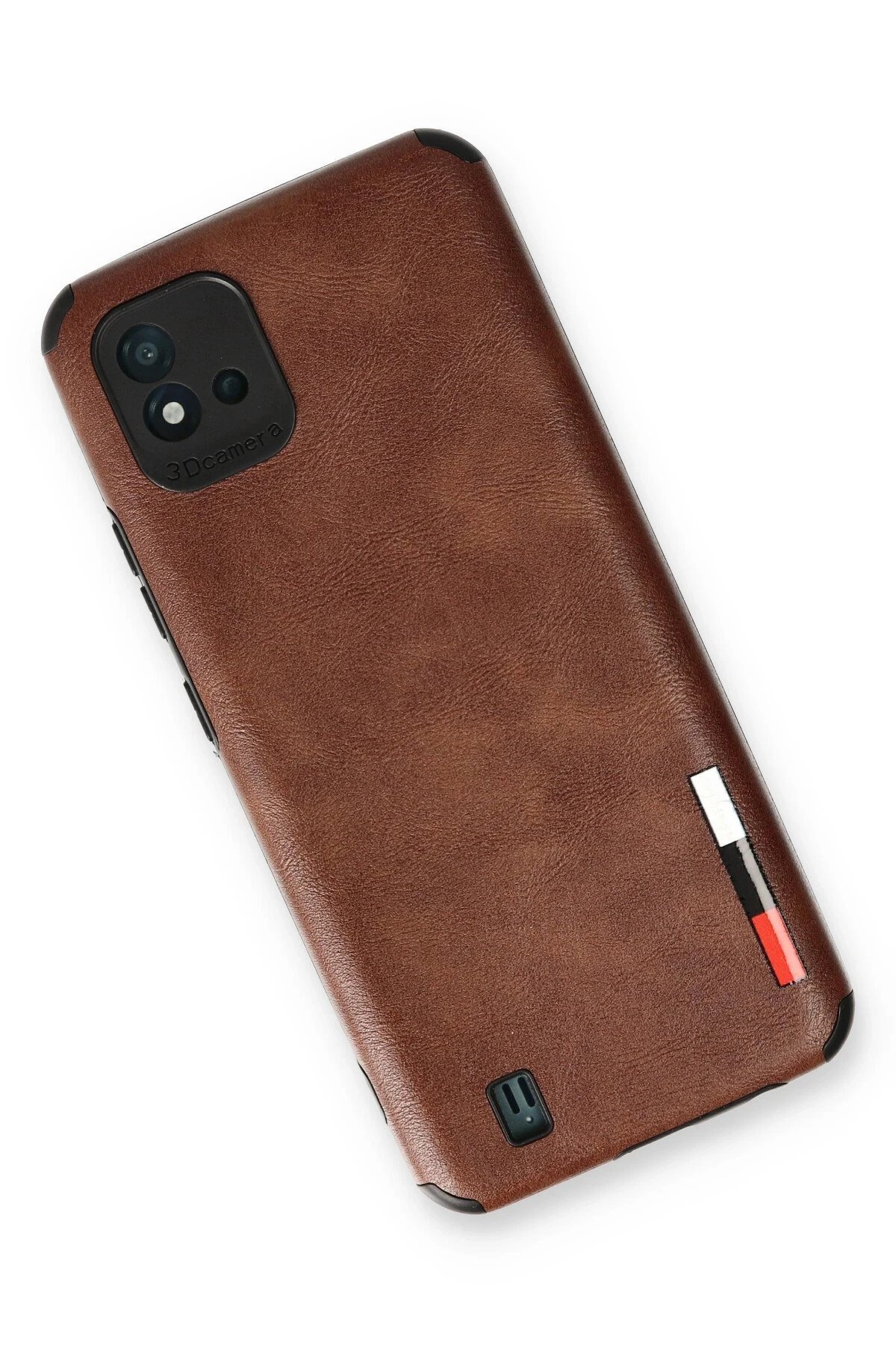 Realme C11 2021 Kılıf Loop Deri Silikon - Kahverengi-(5796) - Görsel 3