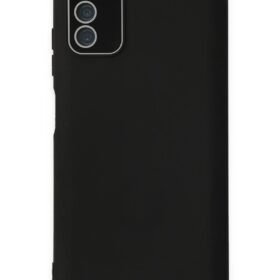 Samsung Galaxy A03S Kılıf Lansman Glass Kapak - Siyah-(5796)