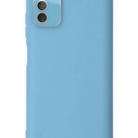 Samsung Galaxy A03S Kılıf Lansman Glass Kapak - Mavi-(5796)