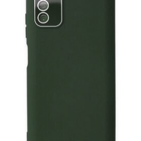 Samsung Galaxy A03S Kılıf Lansman Glass Kapak - Koyu Yeşil-(5796)