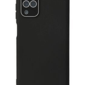 Samsung Galaxy A22 Kılıf Lansman Glass Kapak - Siyah-(5796)