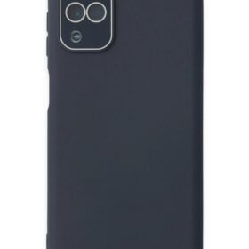 Samsung Galaxy A22 Kılıf Lansman Glass Kapak - Lacivert-(5796)