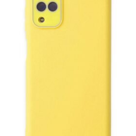 Samsung Galaxy A22 Kılıf Lansman Glass Kapak - Sarı-(5796)