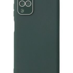 Samsung Galaxy A22 Kılıf Lansman Glass Kapak - Koyu Yeşil-(5796)