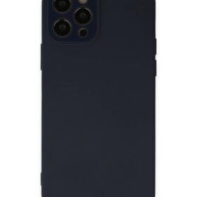 iPhone 12 Pro Kılıf Lansman Glass Kapak - Lacivert-(5796)