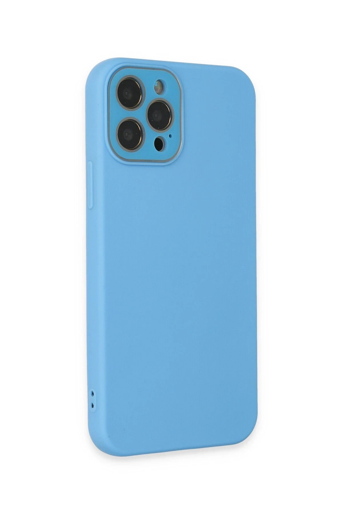 iPhone 12 Pro Kılıf Lansman Glass Kapak - Mavi-(5796) - Görsel 3