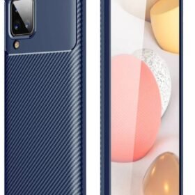 Samsung Galaxy A22 Kılıf Auto Focus Karbon Kapak - Lacivert-(5796)