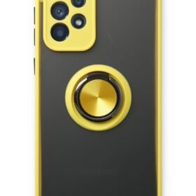 Samsung Galaxy A13 4G Kılıf Montreal Yüzüklü Silikon Kapak - Sarı-(5796)