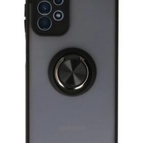 Samsung Galaxy A23 4G Kılıf Montreal Yüzüklü Silikon Kapak - Siyah-(5796)