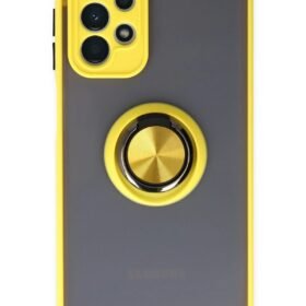 Samsung Galaxy A23 4G Kılıf Montreal Yüzüklü Silikon Kapak - Sarı-(5796)