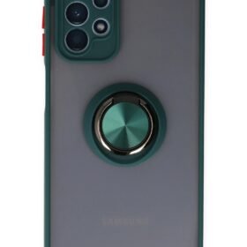 Samsung Galaxy A23 4G Kılıf Montreal Yüzüklü Silikon Kapak - Yeşil-(5796)