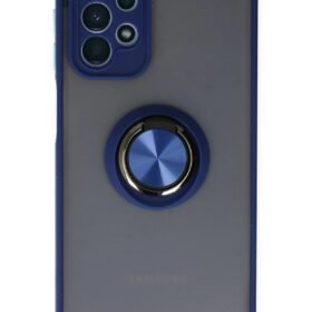 Samsung Galaxy A23 4G Kılıf Montreal Yüzüklü Silikon Kapak - Lacivert-(5796)