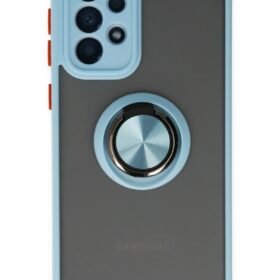 Samsung Galaxy A33 5G Kılıf Montreal Yüzüklü Silikon Kapak - Buz Mavi-(5796)