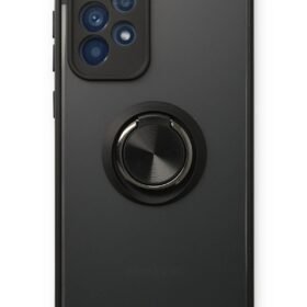 Samsung Galaxy A53 5G Kılıf Montreal Yüzüklü Silikon Kapak - Siyah-(5796)