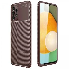 Samsung Galaxy A13 4G Kılıf Auto Focus Karbon Kapak - Kahverengi-(5796)