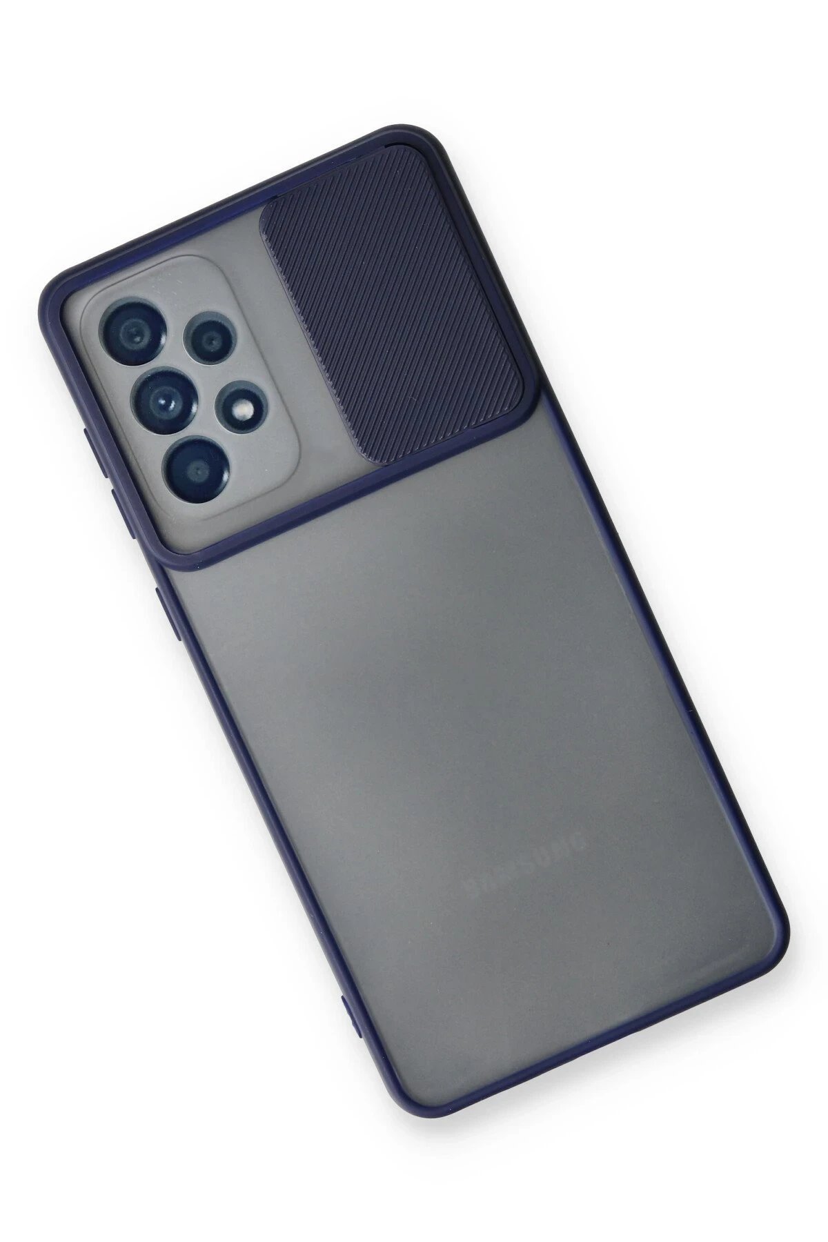 Samsung Galaxy A33 5G Kılıf Palm Buzlu Kamera Sürgülü Silikon - Lacivert-(5796) - Görsel 3