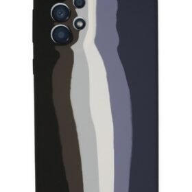 Samsung Galaxy A53 5G Kılıf Ebruli Lansman Silikon - Siyah-Lacivert-(5796)